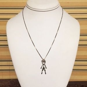 Silver "People" necklace